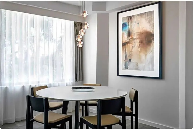 Light-filled dining space at the resort